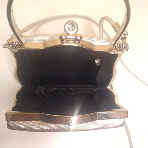 Heyes Y2K hard sided silver metallic mini cross body bag - Picture 8 of 15